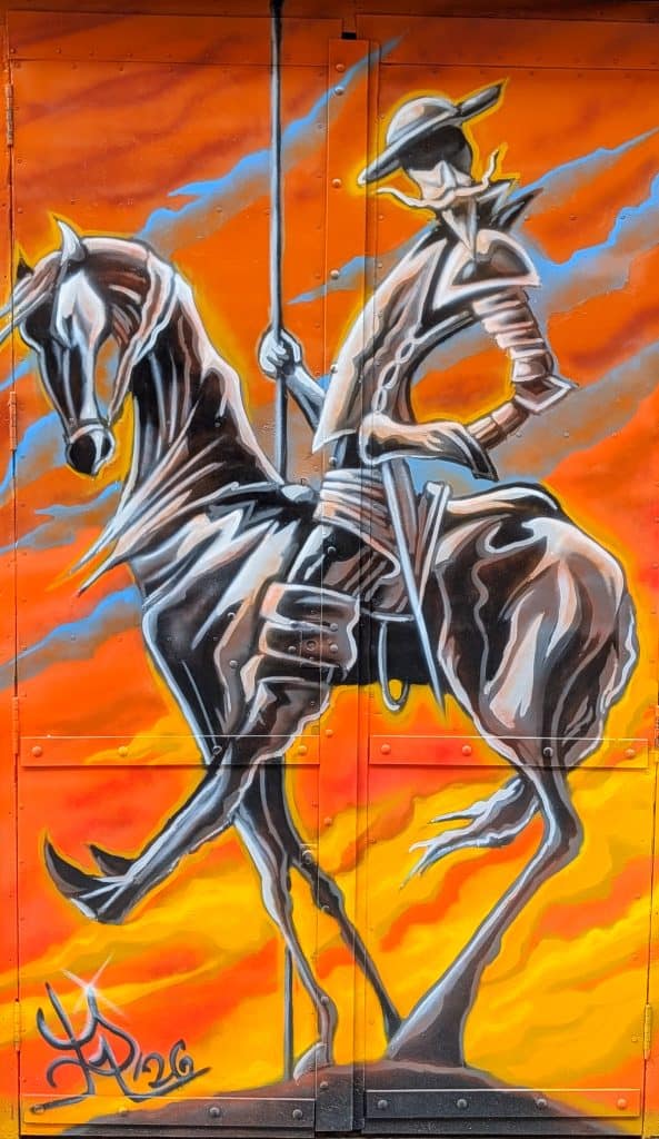 Don Quixote mural in Alcalá de Henares, Spain